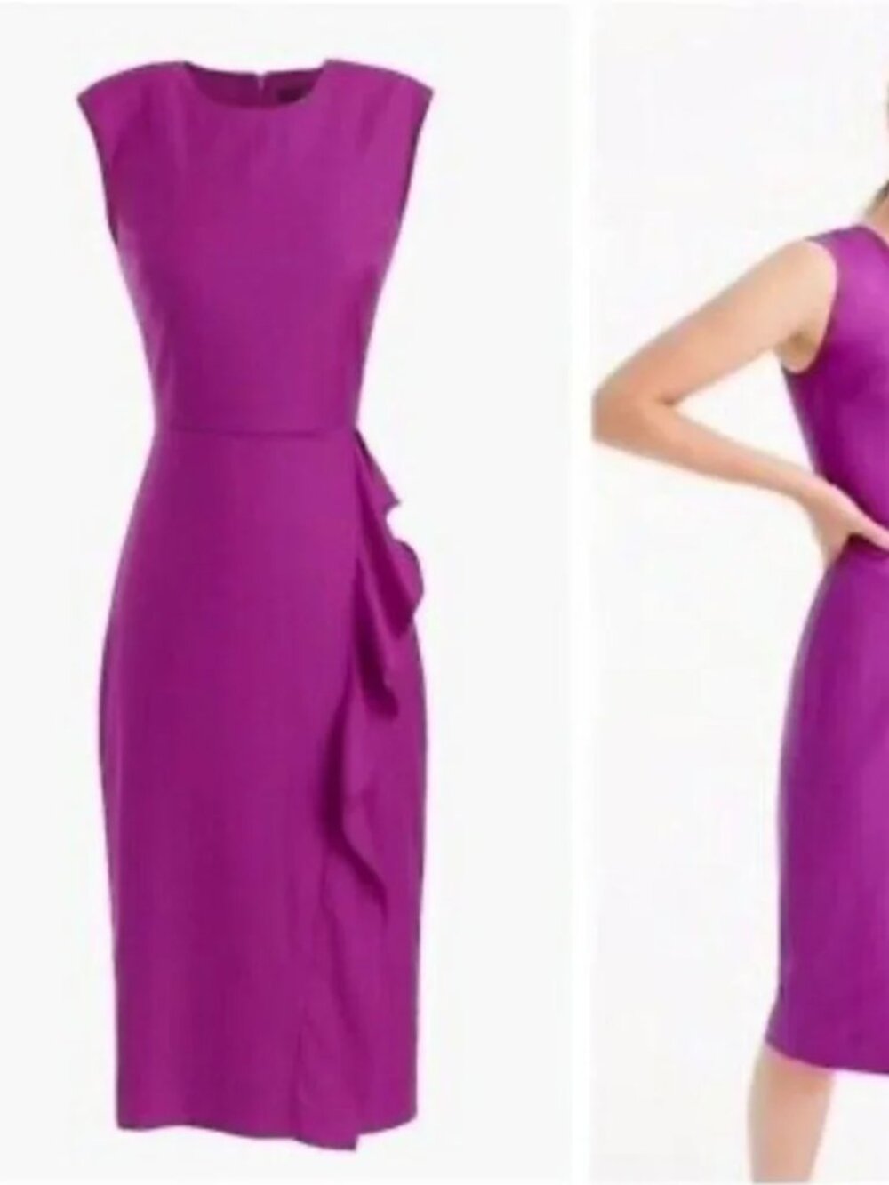 J.Crew Wool Ruffle Dress - Picture 3 of 3